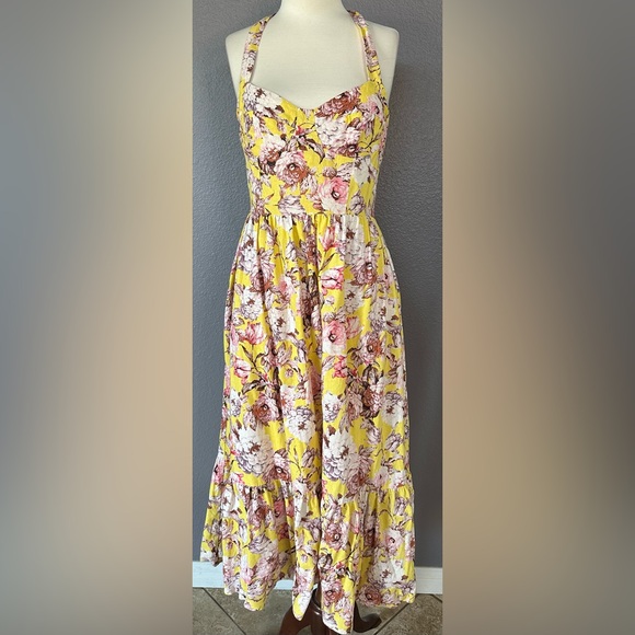 Bardot Floral Yellow Dress - Picture 12 of 13